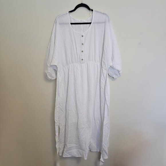 chicsoul.com Dresses & Skirts - Women's White 100% Cotton Dress